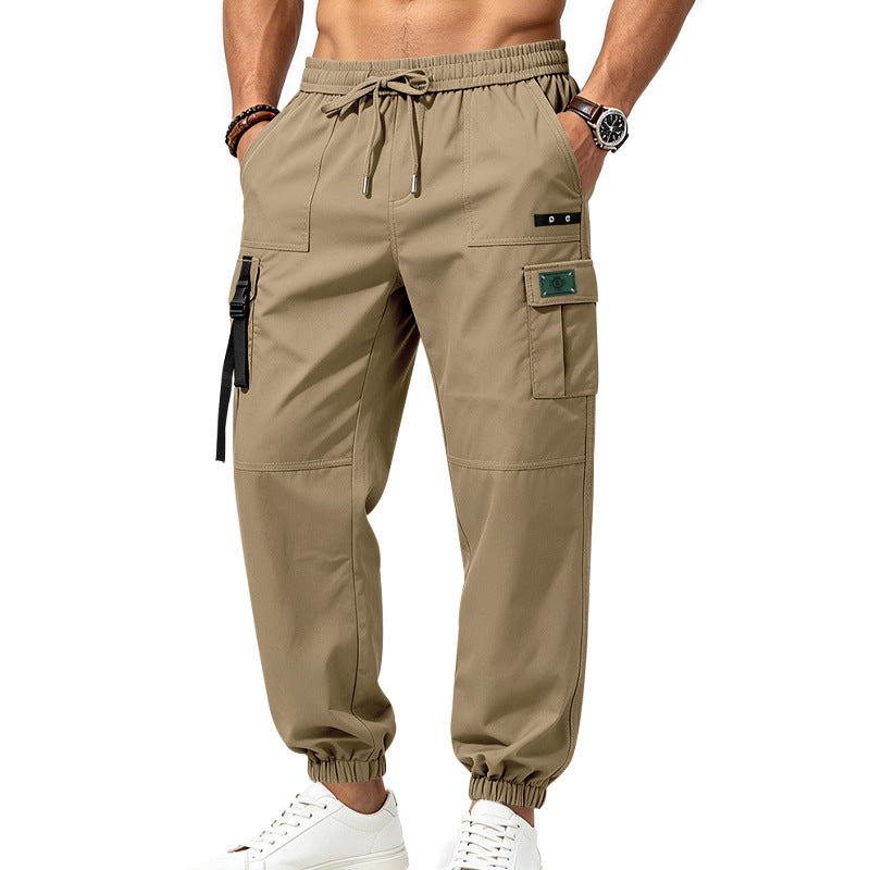Herren Cargo-Jogginghose mit Kordelzug elastischen Bündchen und Multifach-Taschen Shop Nory