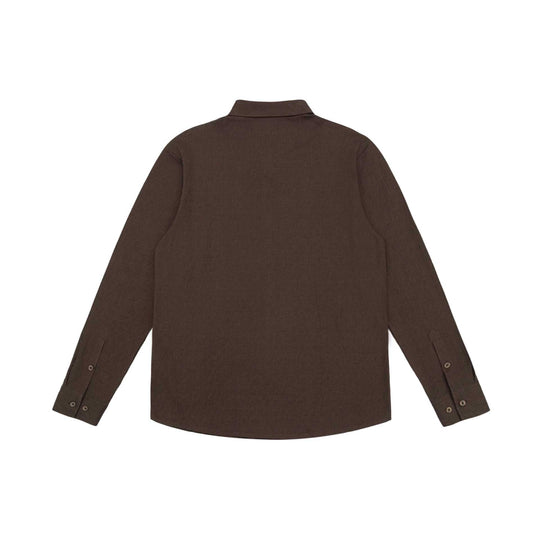 Herren Feines Baumwoll-Twill Hemdjacken‑Style mit Kentkragen und abgerundetem Saum Shop Nory
