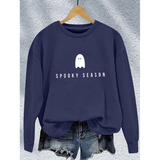 Unisex lässiges Halloween Sweatshirt mit Gespenst-Print und Oversize-Schnitt Shop Nory