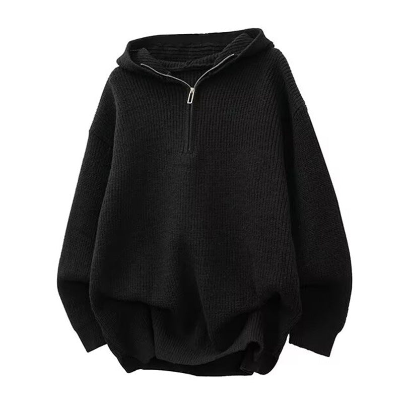 Damen Stilvoller Kapuzenpullover mit Halbreißverschluss Shop Nory