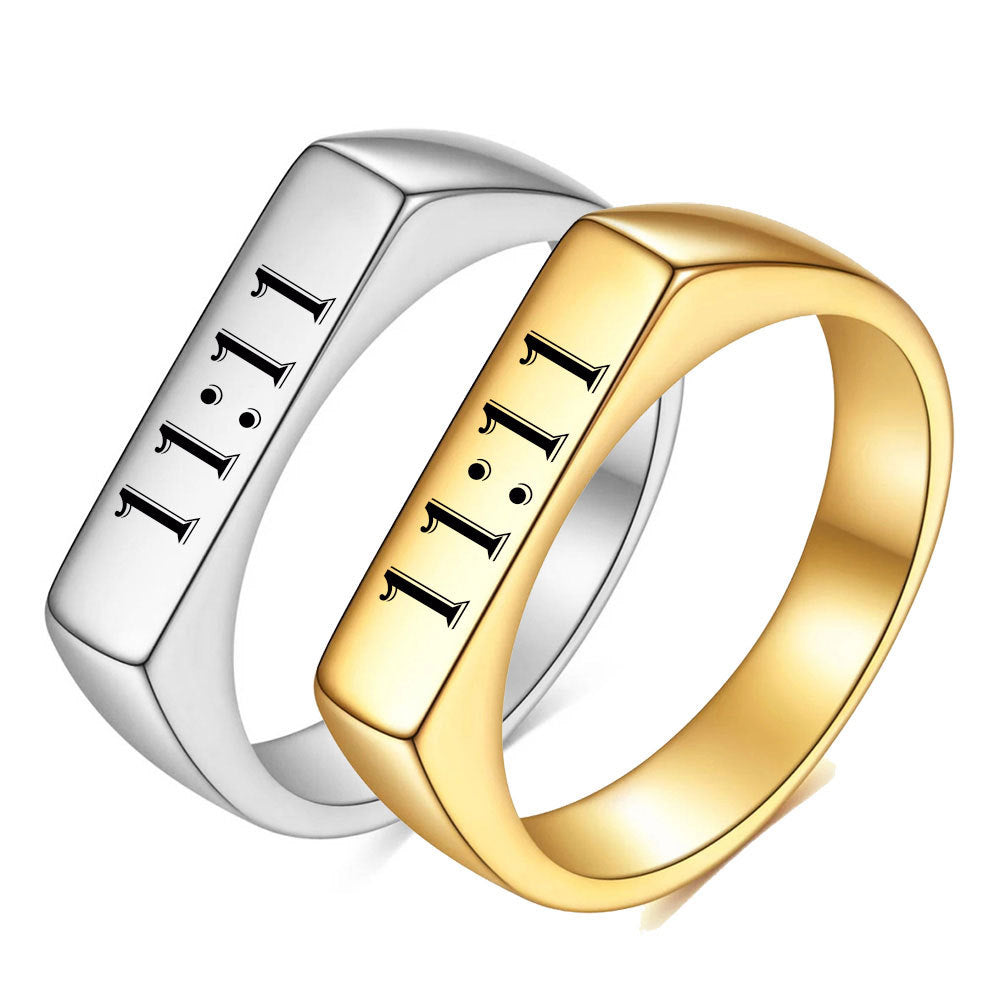 Herren Siegelring mit modernem graviertem Design Shop Nory