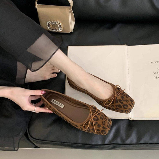 Damen Komfortable Ballerinas mit trendigem Leopardenmuster