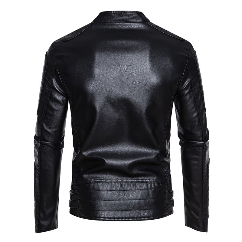 Herren Modische Bikerjacke aus Kunstleder Shop Nory
