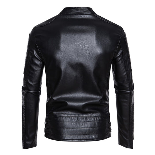 Herren Modische Bikerjacke aus Kunstleder Shop Nory
