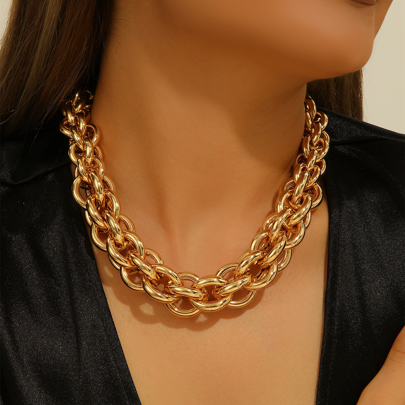 Damen Statement Halskette mit skulpturalem Design Shop Nory