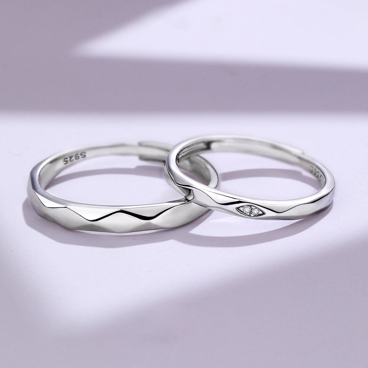 Damen Eheringe mit elegantem gewundenem Design Shop Nory