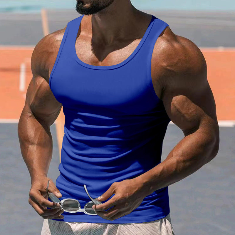 Herren atmungsaktives Sport-Tanktop mit körperbetontem Schnitt und feuchtigkeitsregulierendem Material