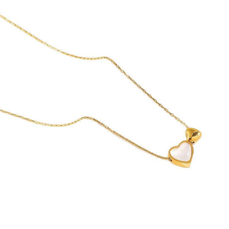Damen Herzförmige Charm Anhänger Halskette Shop Nory
