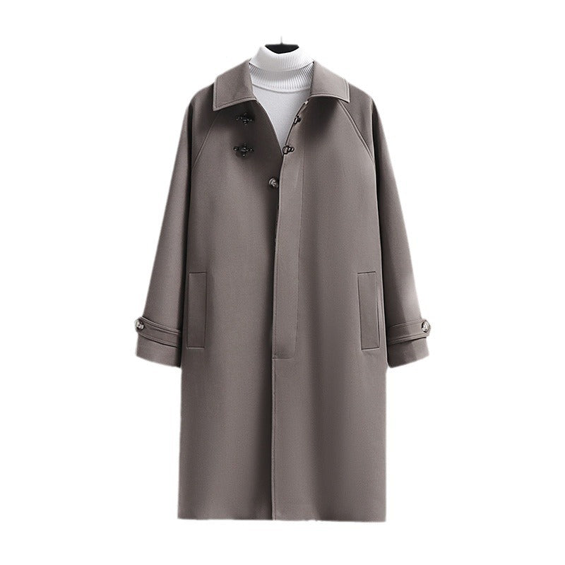 Damen Longline-Mantel mit Knebelverschluss und Raglanärmeln Shop Nory