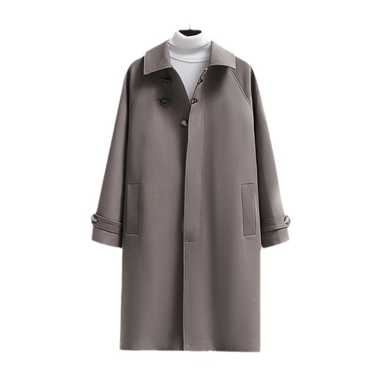 Damen Longline-Mantel mit Knebelverschluss und Raglanärmeln Shop Nory