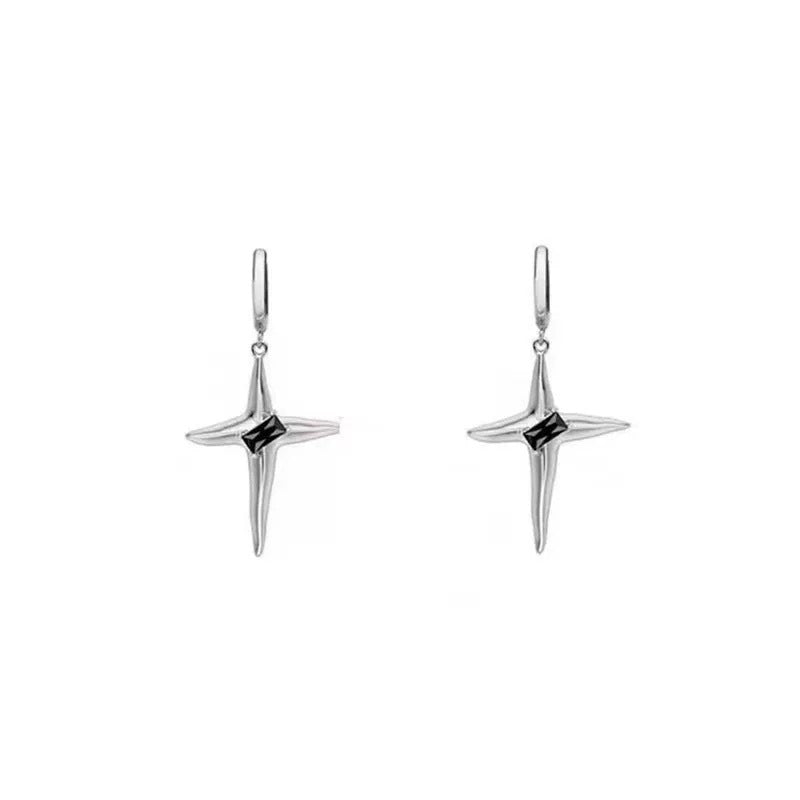 Damen Ohrringe im eleganten Kreuzdesign mit funkelnden Akzenten Shop Nory