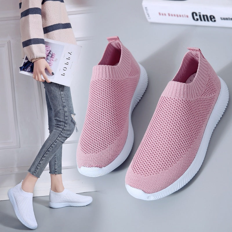 Damen Leichte und atmungsaktive Slip-On Sneakers Shopnory