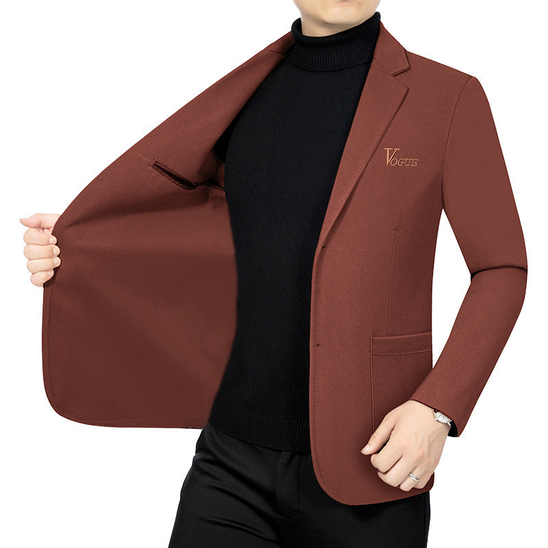 Herren Modernes Einreihiges City-Blazer mit aufgesetzten Taschen und leichter Halbfütterung Shop Nory