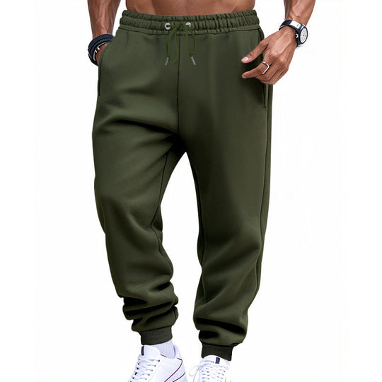 Herren nan sportliche Sweat-Jogginghose mit elastischem Tunnelzugbund, Rippbündchen und tiefen Eingrifftaschen