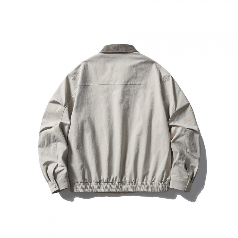 Herren Leichte Harringtonjacke mit Cordkragen und elastischem Saum Shop Nory