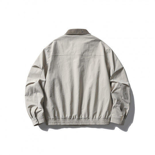 Herren Leichte Harringtonjacke mit Cordkragen und elastischem Saum Shop Nory