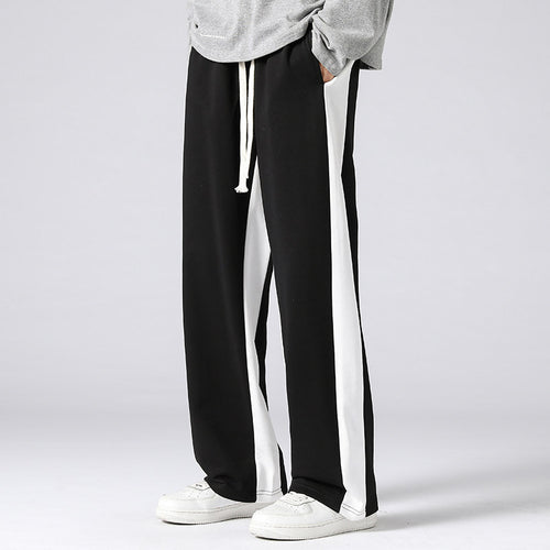 Herren Weite Trackpants mit kontrastseiteneinsätzen, elastischem Bund & Kordelzug Shop Nory