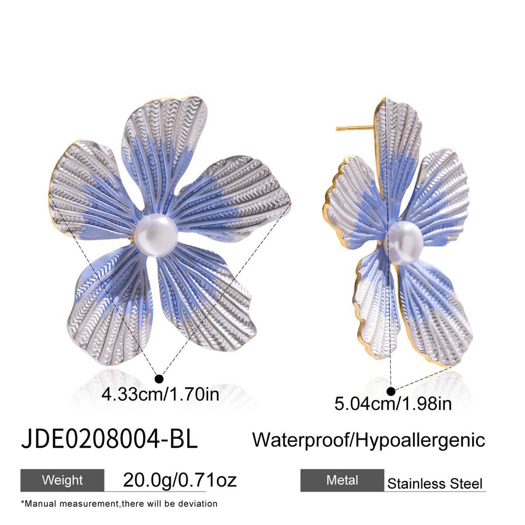 Damen Blüten Ohrhänger aus hypoallergenem Edelstahl mit hochwertiger Verarbeitung Shop Nory