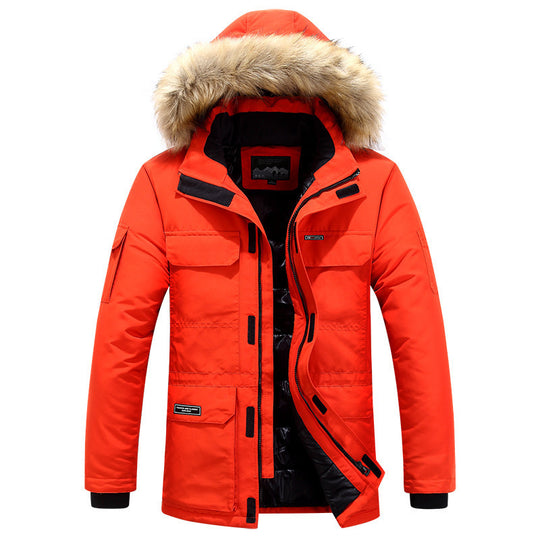 Herren Arctic-Expeditionsparka mit gefütterter Thermoisolierung und abnehmbarer Kunstfellkapuze Shop Nory
