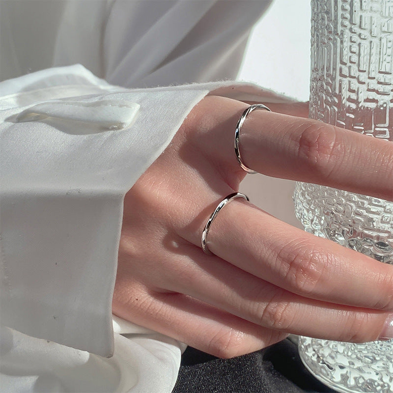 Damen eleganter Silberring mit kunstvollem Twist-Design Shop Nory
