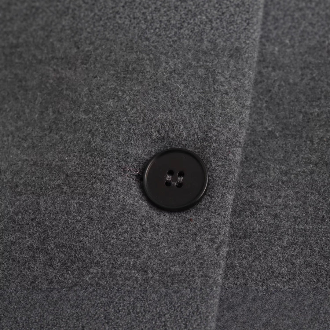 Damen Langer Wollmix-Einreiher-Mantel mit Reverskragen und Pattentaschen Shop Nory