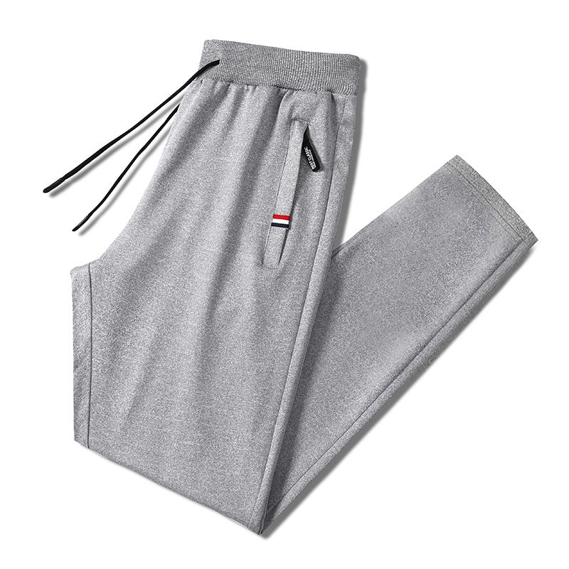Herren Slim-Fit Jogginghose mit elastischem Rippbund, Kordelzug und Reißverschlusstaschen Shop Nory