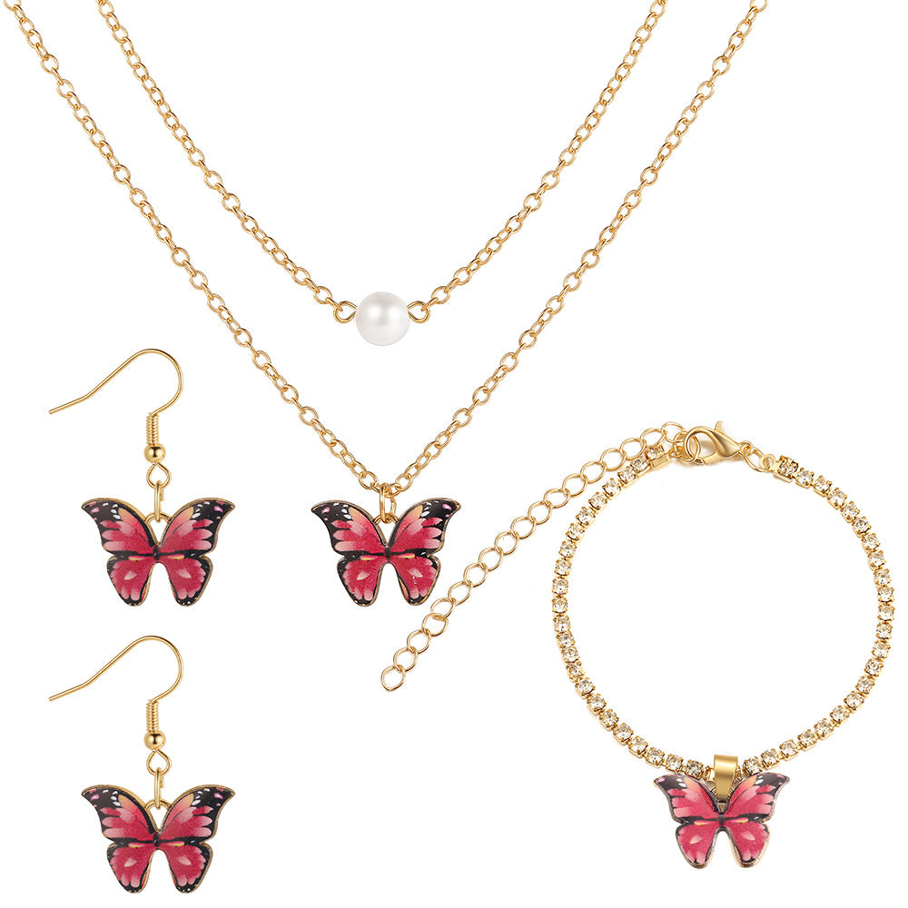 Damen Schmuckset mit Schmetterlingsdesign Shop Nory