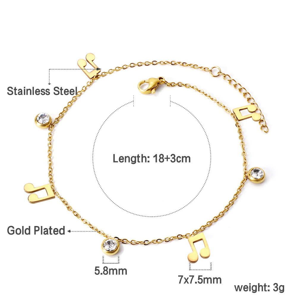 Damen zartes, goldplattiertes Armband mit funkelnden Zirkonia und herzförmigen Anhängern Shop Nory