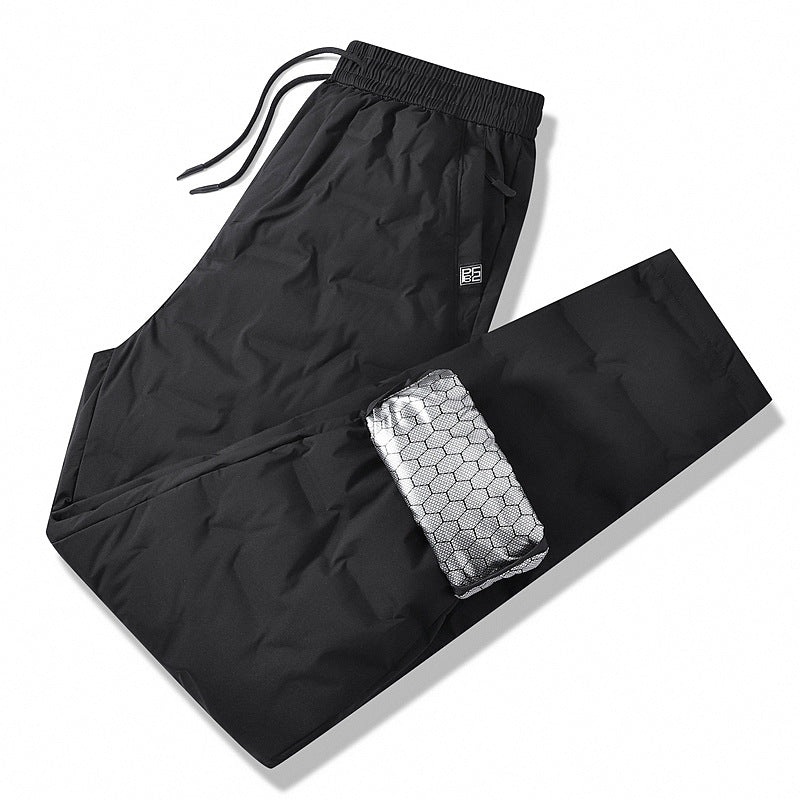 Herren Gepolsterte Thermohose mit Steppung, elastischem Bund und Reißverschlusstaschen Shop Nory