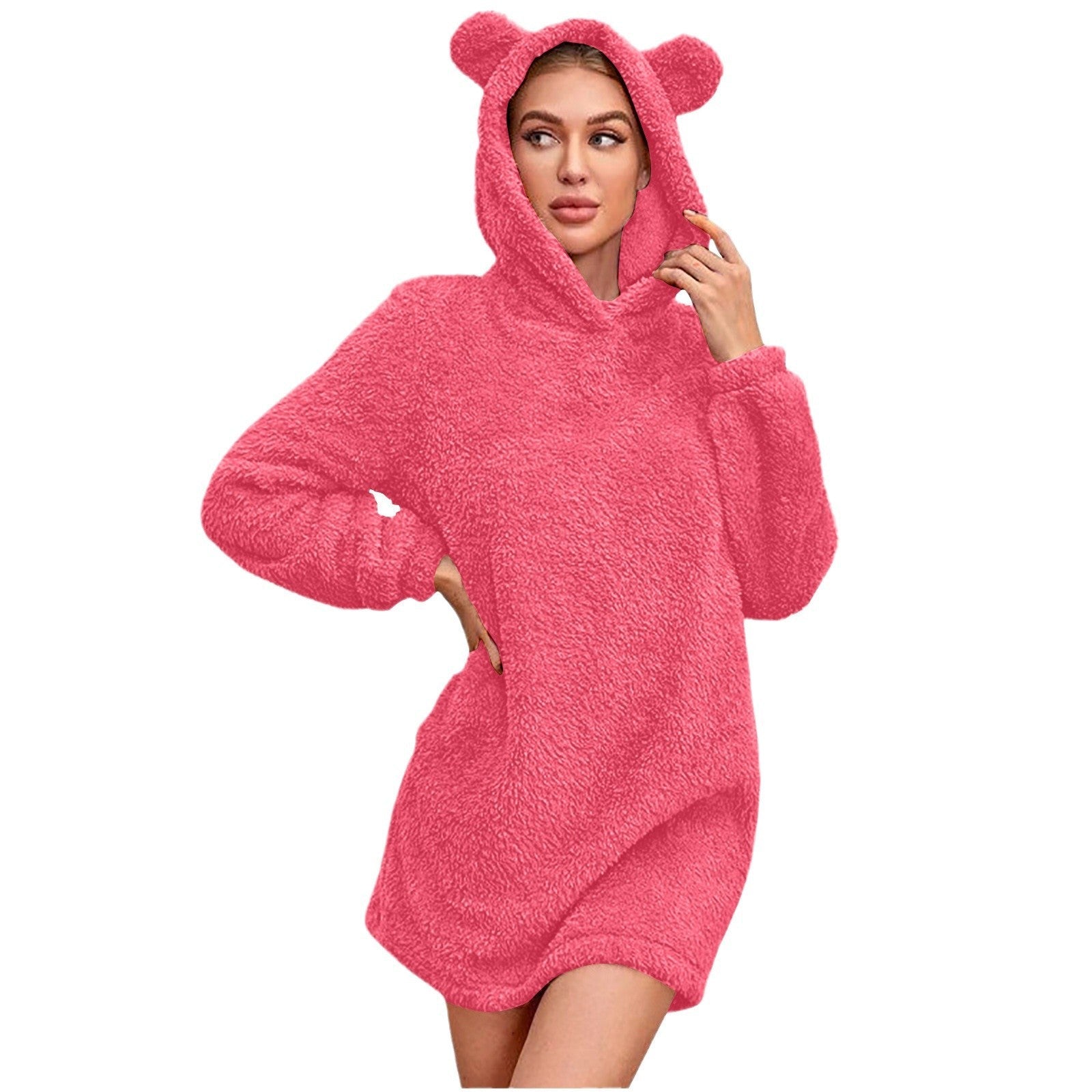 Damen Kuscheliger Hoodie mit Bärenohren