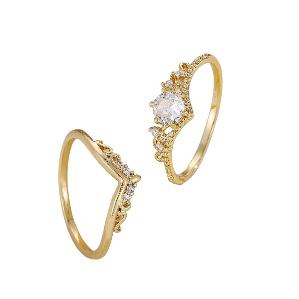 Damen Zierlicher Ring mit funkelndem Stein und filigranem Design Shop Nory