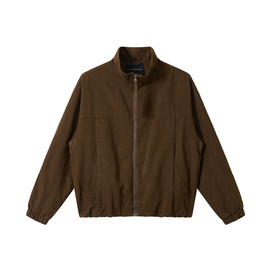 Herren Boxy-Canvas-Fieldblouson mit hohem Stehkragen und elastischem Saum Shop Nory