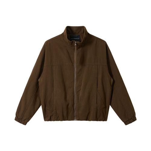 Herren Boxy-Canvas-Fieldblouson mit hohem Stehkragen und elastischem Saum Shop Nory
