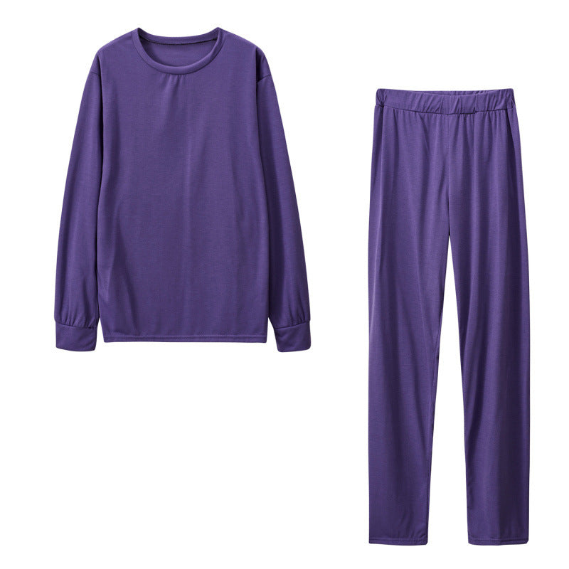 Damen Langarm Schlafanzug Set mit elastischen Hosen