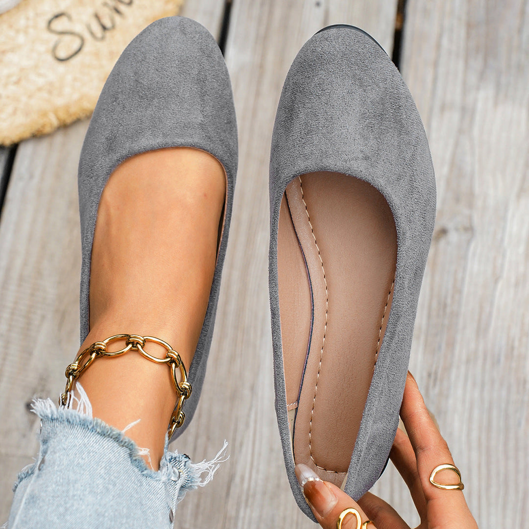 Damen Klassische Ballerinas aus weichem Wildleder