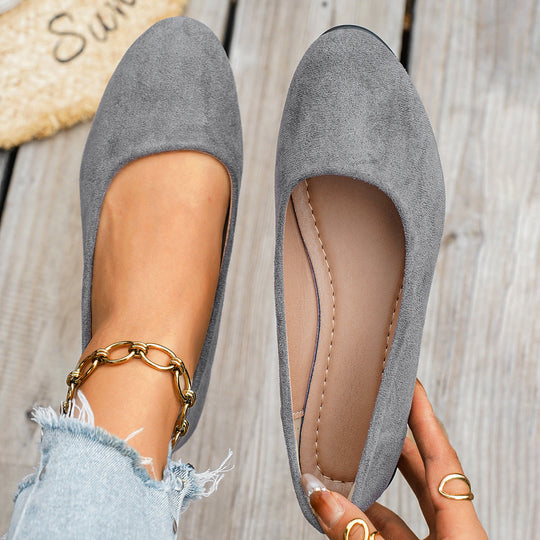 Damen Klassische Ballerinas aus weichem Wildleder