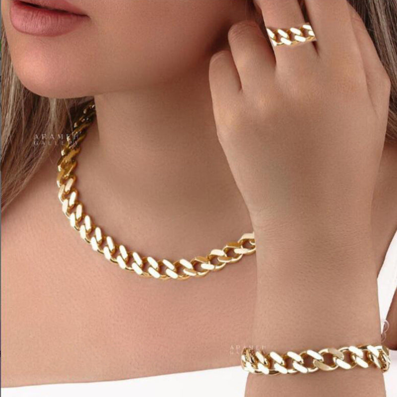 Damen Schmuckset aus massiven Gliederketten Shop Nory