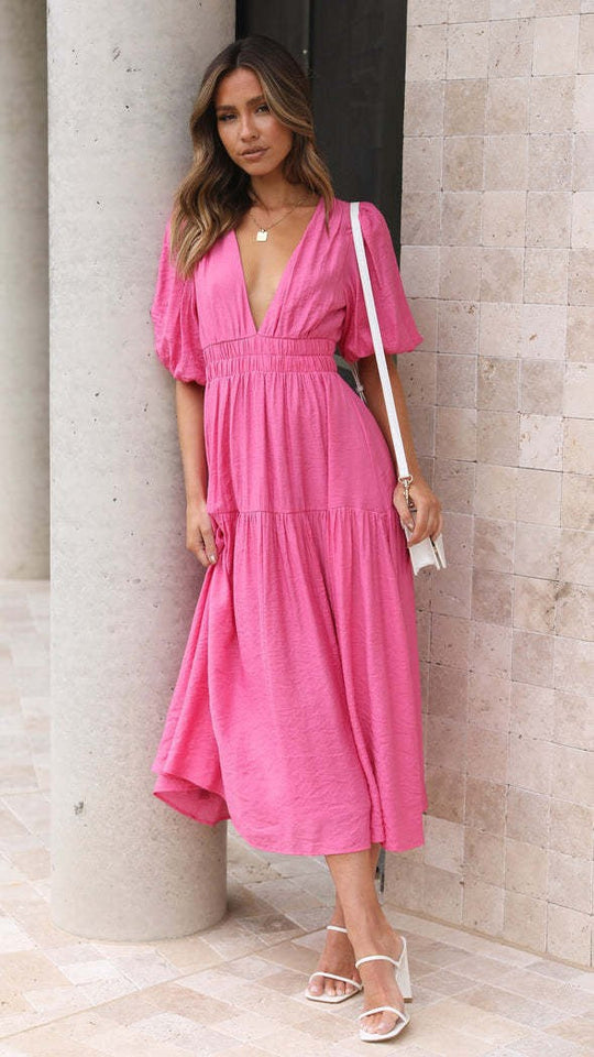 Taillierter Midikleid