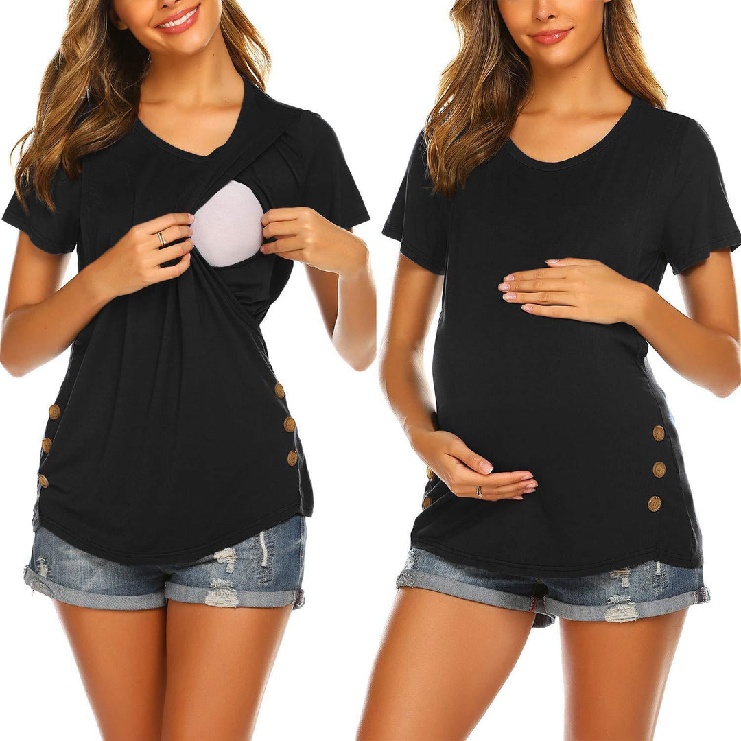 Damen Stillshirt mit praktischen Knöpfen