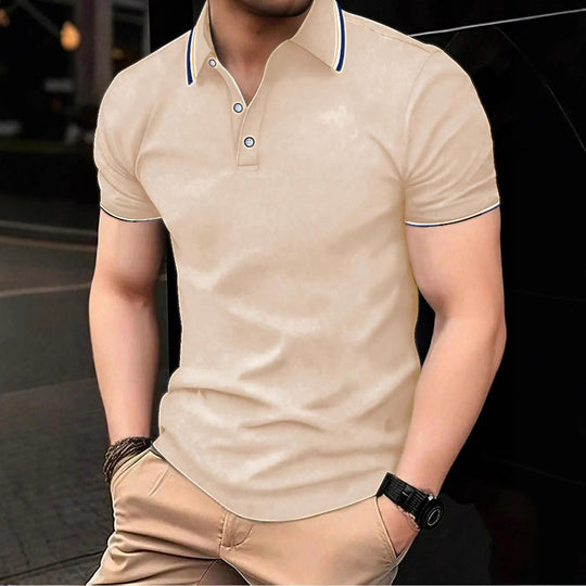 Herren Poloshirt mit modernem Kragen und sportlichem Schnitt