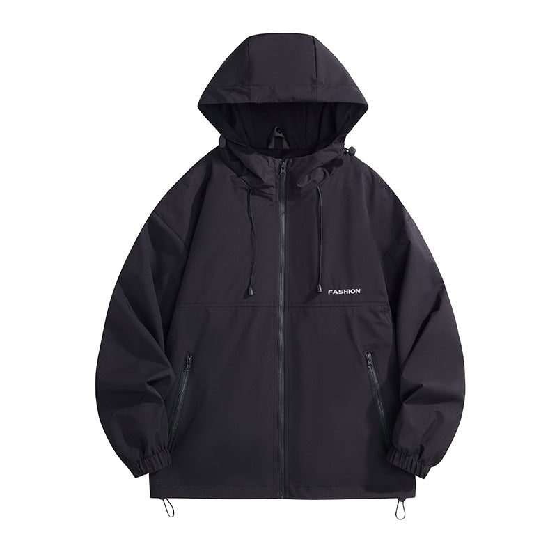 Herren Tech-Kapuzenwindbreaker mit verstellbarem Saum und wasserabweisender Membran Shop Nory