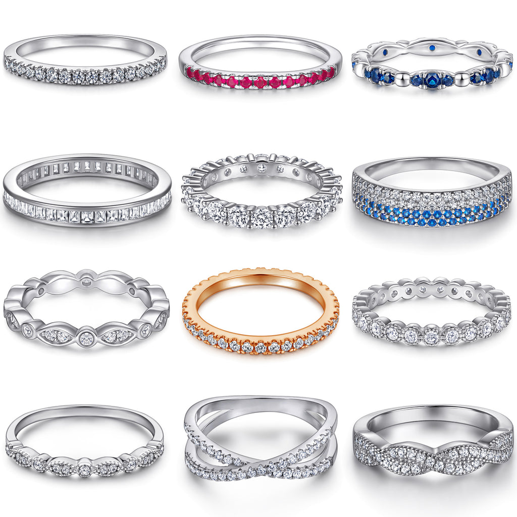 Damen Solitaire-Ring mit funkelndem Kristallbesatz und kunstvollem Design Shop Nory
