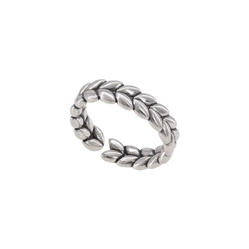 Damen Offener Designring mit elegantem Blattmotiv Shop Nory