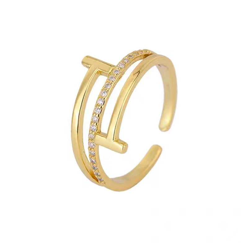 Damen offenes Bandarmband mit funkelnden Zirkonia Shop Nory
