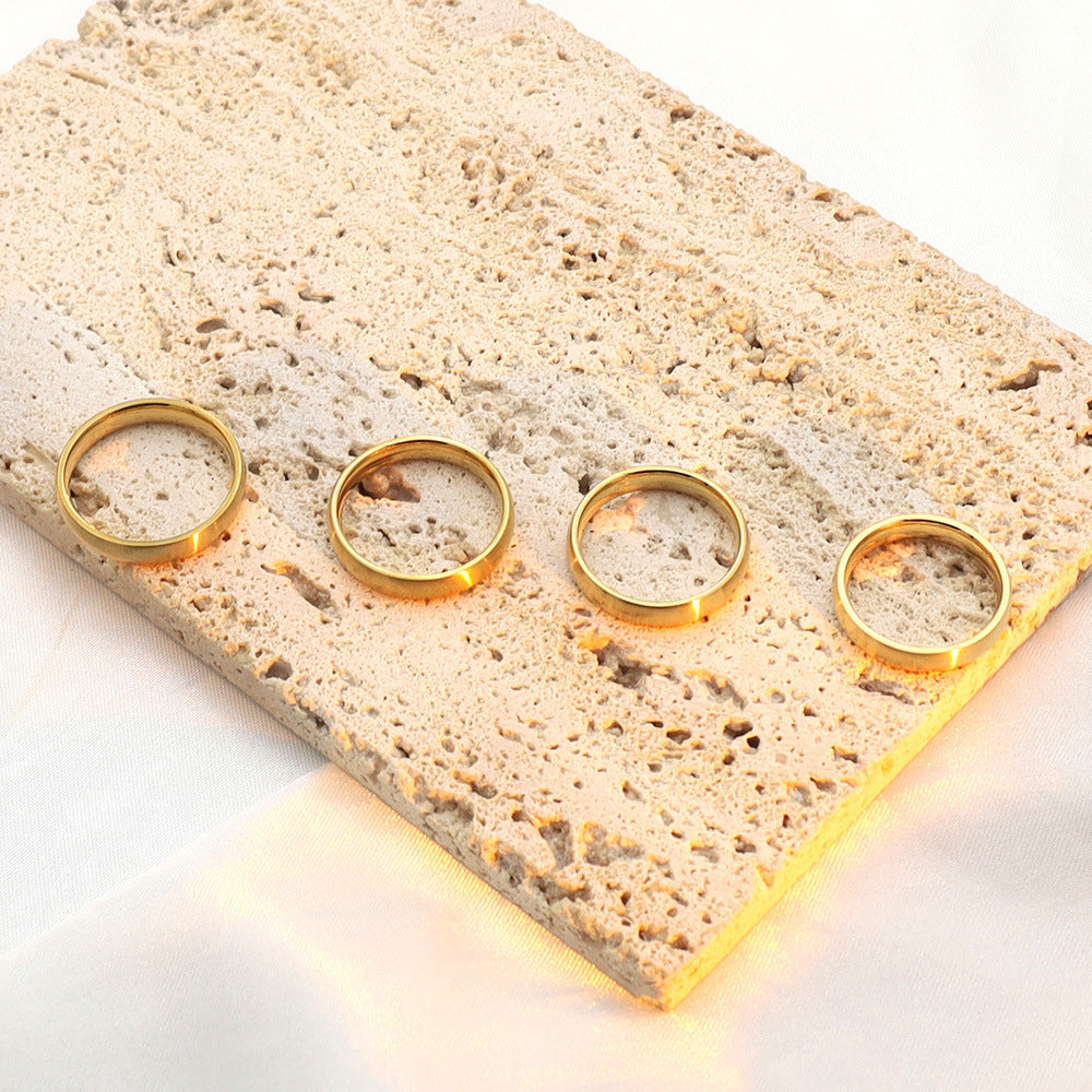 Damen eleganter, zeitloser Hochzeitsring aus Edelstahl Shop Nory