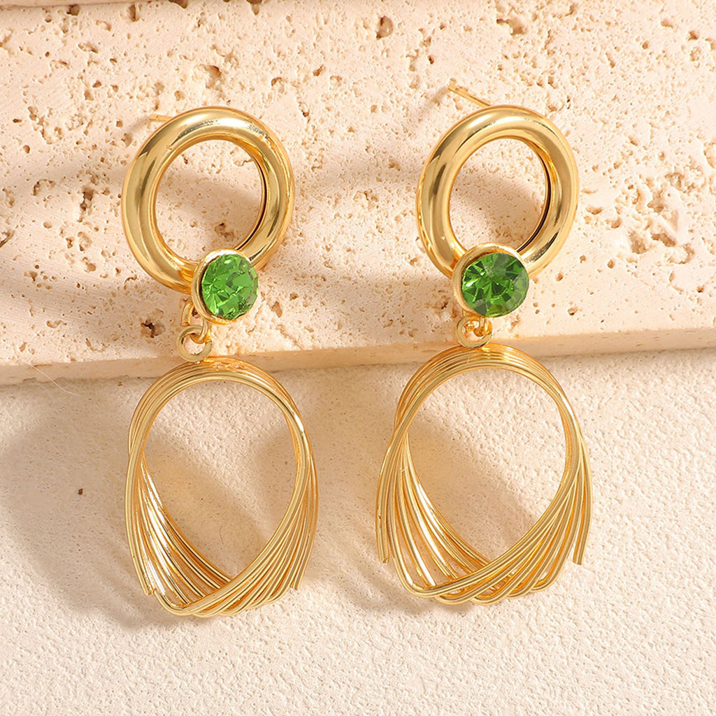 Damen Ohrringe mit elegantem, geschwungenem Drahtdesign Shop Nory