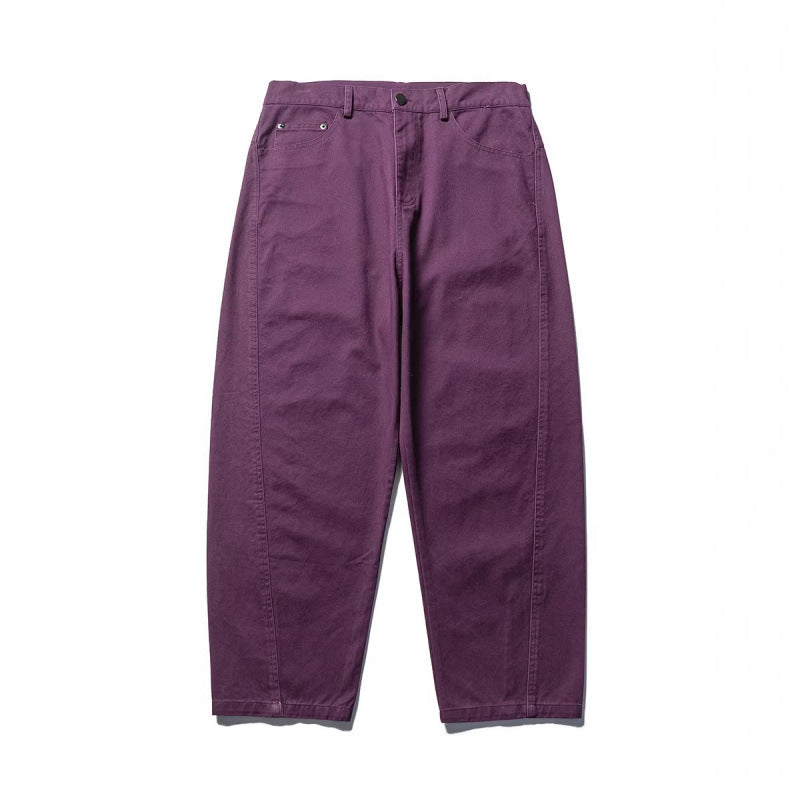 Herren Konisch geschnittene Twill-Hose mit hoher Taille und fünf Taschen Shop Nory
