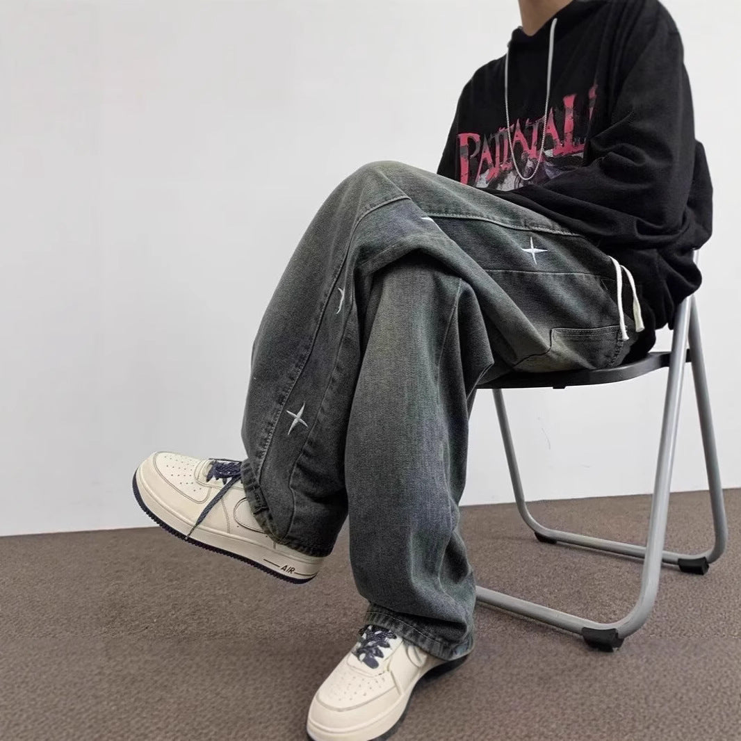 Damen Weitgeschnittene Jeanshose mit einzigartigem Design Shop Nory
