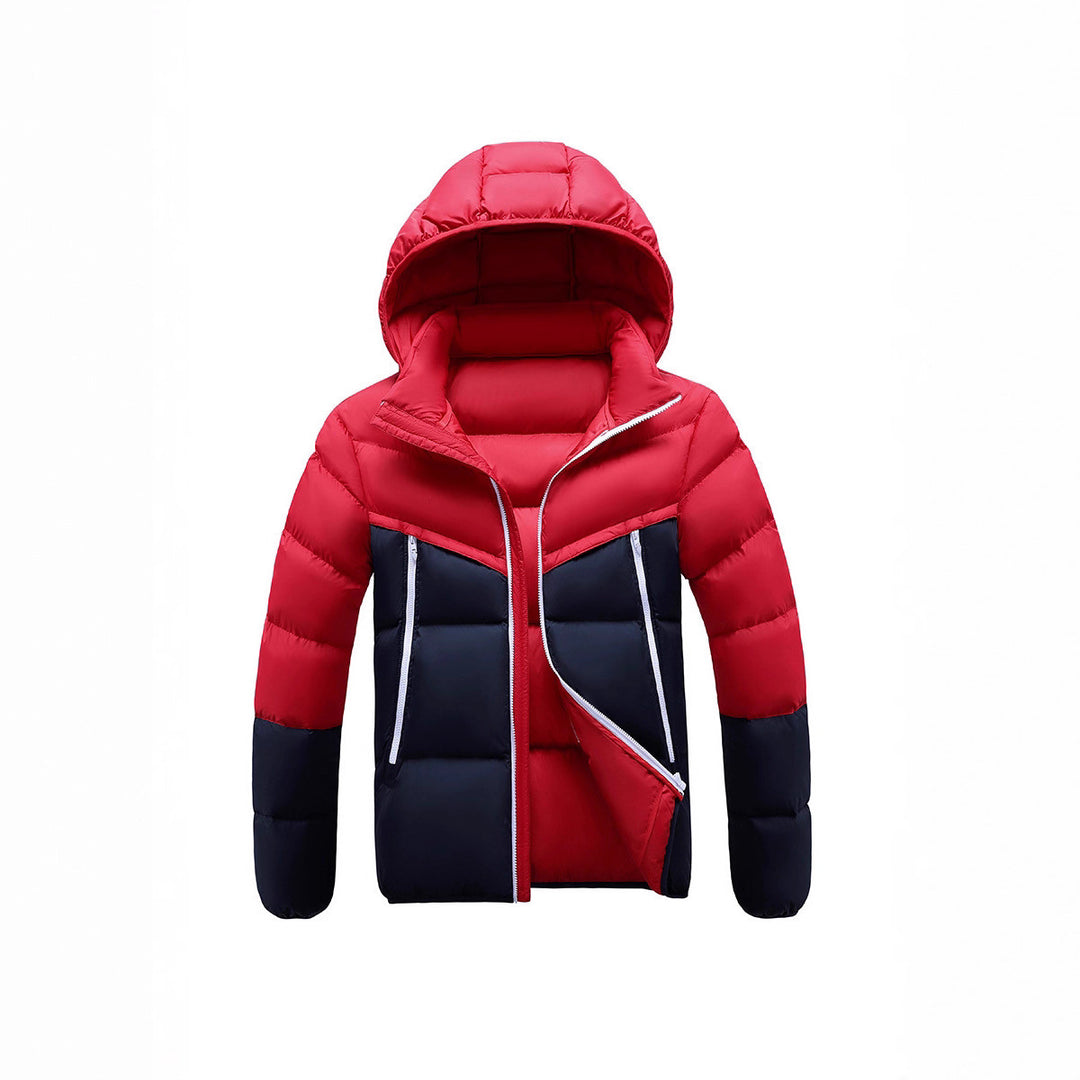 Herren Leichte Steppjacke mit Kapuze und zweifarbiger Blockoptik Shop Nory
