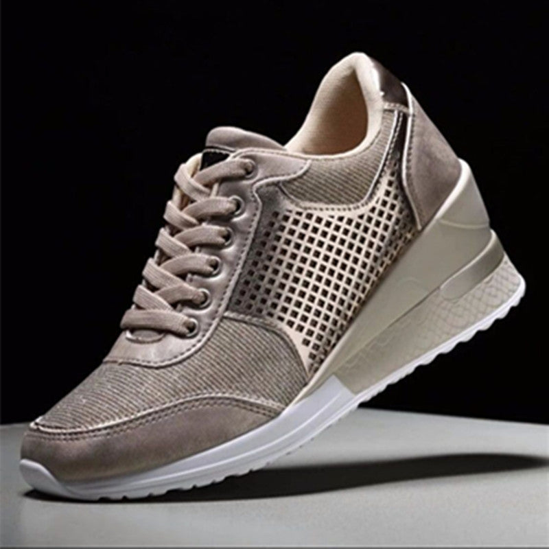 Damen Keilabsatz-Sneaker mit Mesh-Details und gepolstertem Komfort-Fußbett Shop Nory